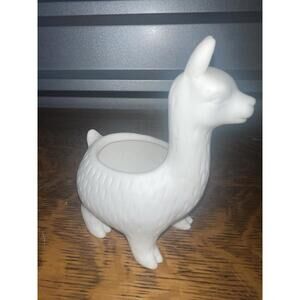 Kikkerland Lloyd The Llama Ceramic Planter Succulent 6"Hx5"Wx3.25"D